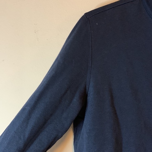 Untuckit Mens Navy Pullover Quarter Zip Cotton Long Sleeve Active Sweatshirt Med - Picture 6 of 12
